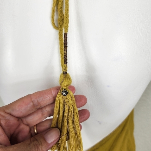 Free People Gauze Gold Boho Jumpsuit Size XS - Picture 10 of 16